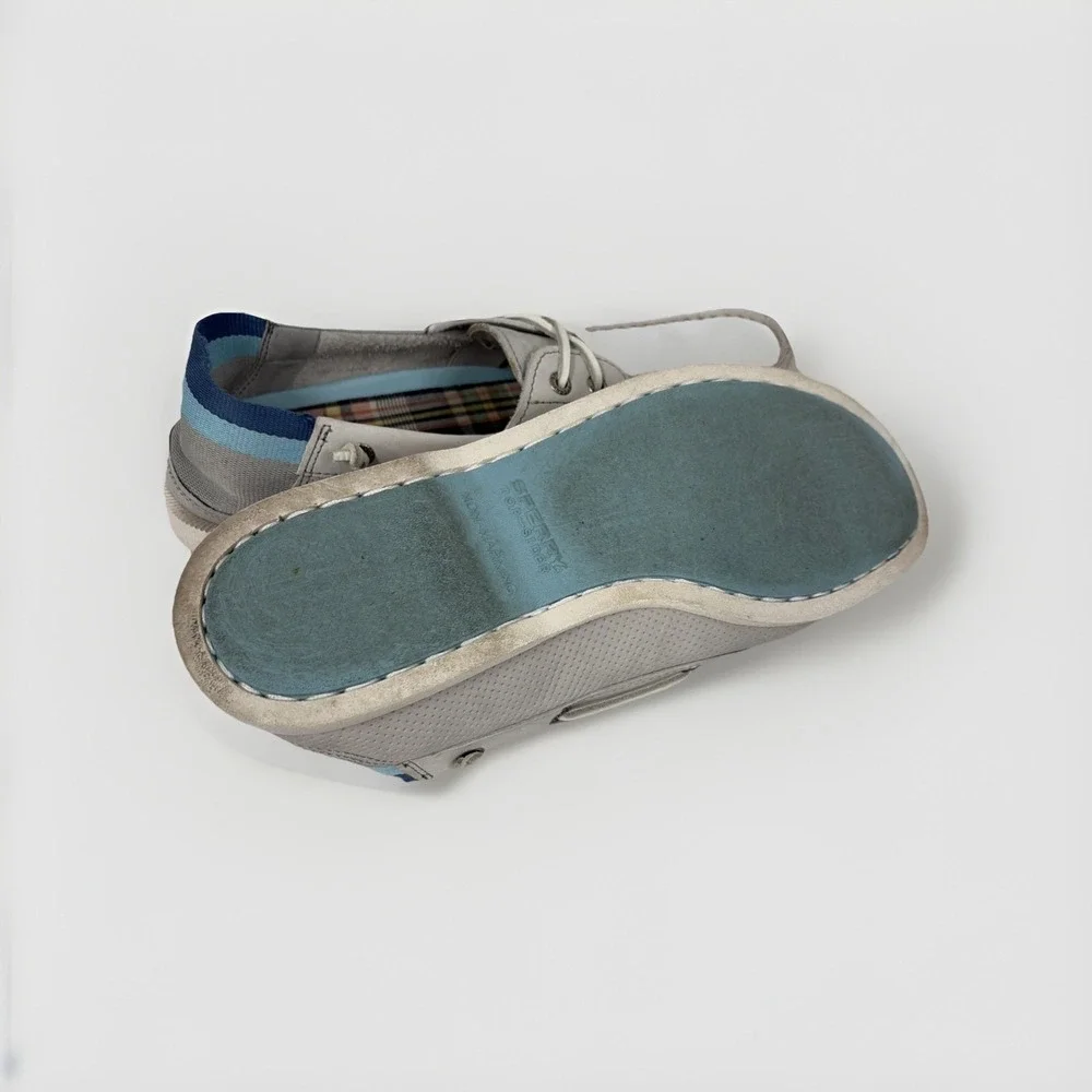 Sperry Top-Sider Men's boat shoes gray blue non marking us 11 EUR 44.5 EUC